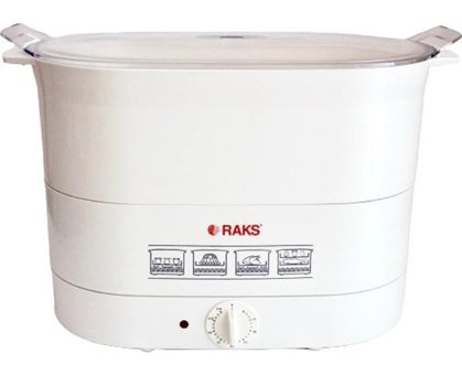 Raks BP650 650 W Plastik 1 Kademeli 6 lt Zamanlayıcılı Buharlı Pişirici Beyaz