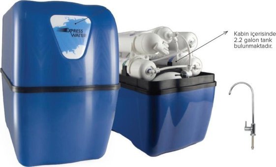 Express Water EWS 5A-CLASS 2 Filtreli Çift Membranlı 12 lt Kapalı Kasa Pompalı Tezgah Altı Su Arıtma Cihazı