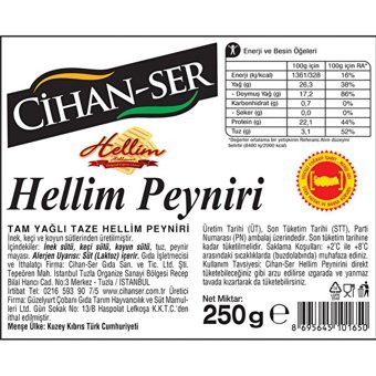 Cihanser Hellim İnek Peyniri 250 gr