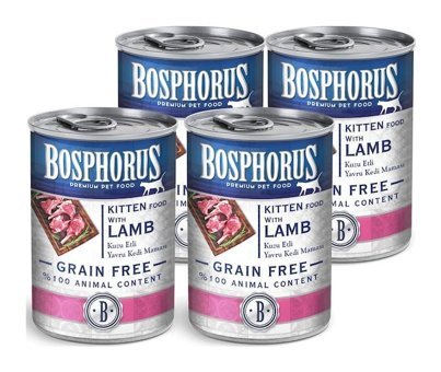 Bosphorus Premium Kuzu Etli Parça Etli Yaş Kedi Maması 4x415 gr