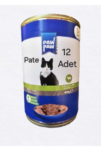 Paw Paw Kuzulu Parça Etli Yaş Kedi Maması 12x400 gr