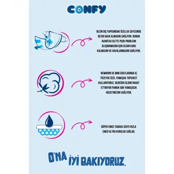 Confy Premium Junior 5 Numara Cırtlı Bebek Bezi 132 Adet