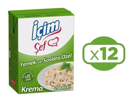İçim Yemeklik Krema 12x200 ml