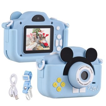 Cankypu Karikatür Çocuk Dijital Mini 1-2 mm Full HD Kompakt Dijital Fotograf Makinesi