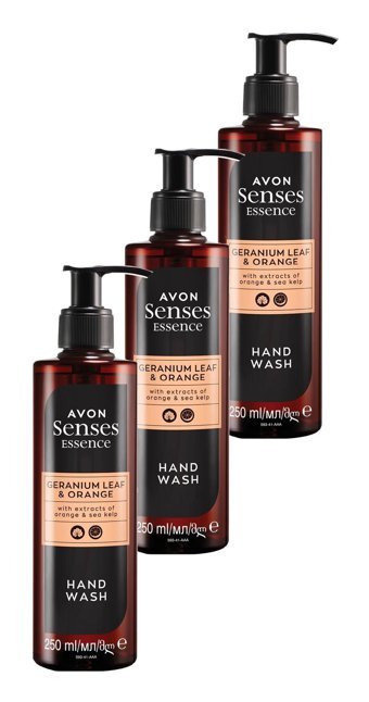 Avon Portakal-Sardunya Yaprağı Nemlendiricili 3'lü Sıvı Sabun 250 ml