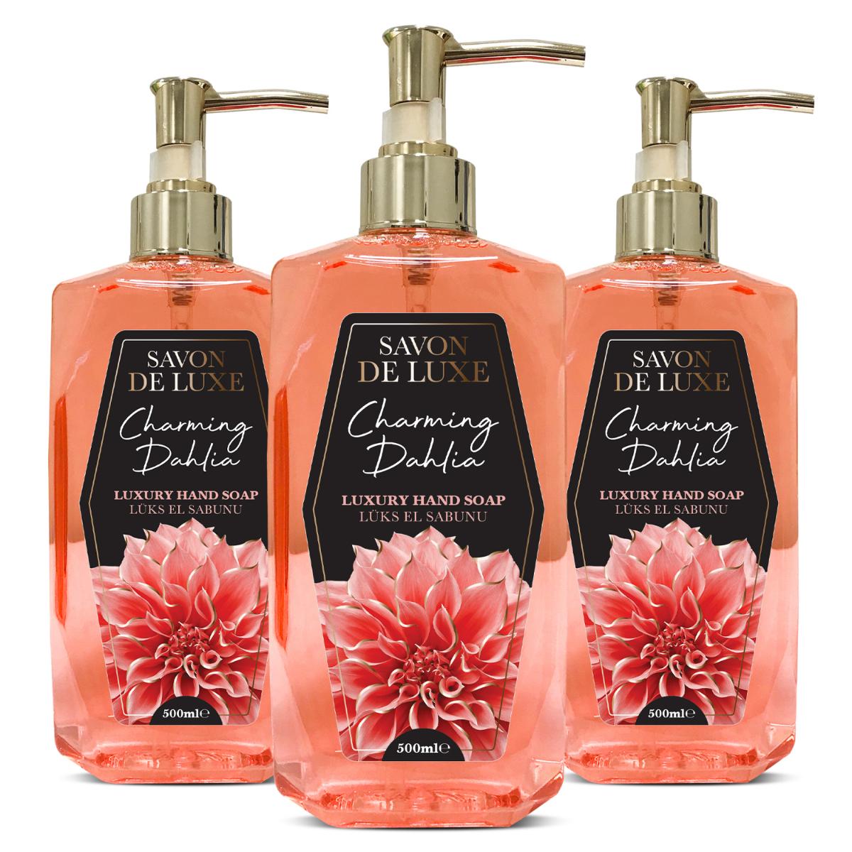 Savon De Luxe Luxury Çiçek Nemlendiricili 3'lü Sıvı Sabun 500 ml