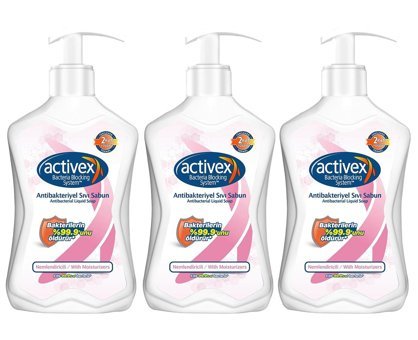 Activex Antibakteriyel Köpük Nemlendiricili 3'lü Sıvı Sabun 500 ml