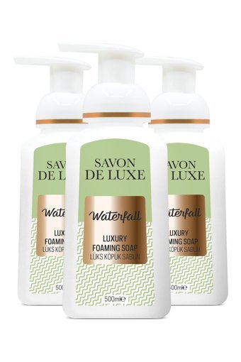 Savon De Luxe Waterfall Luxury Leylak Köpük Nemlendiricili Organik 3'lü Sıvı Sabun 500 ml