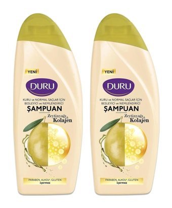 Duru Besleyici-Nemlendirici Kuru Saçlar İçin Zeytinyağı & Kolajen Şampuan 2x700 ml