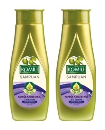 Komili Kepek Karşıtı Zeytinyağlı Kremli 2 si Bir Arada Şampuan 2x500 ml