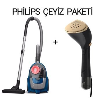 Philips XB2142 750 W 1.3 lt Kapasteli Toz Torbalı Süpürge Mavi