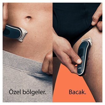 Braun BodyGroomer 5340 Tüm Vücut 3 Başlıklı Çok Amaçlı Sinekkaydı Kuru Tıraş Makinası