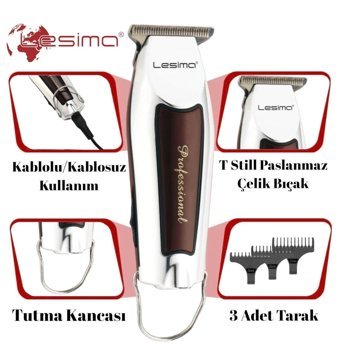 Lesima Professional Saç Sakal 4 Başlıklı Kuru Tıraş Makinası