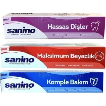 Sanino Deneme Paketi Florürsüz Tüm Yaşlar Diş Mucunu 3x75 ml