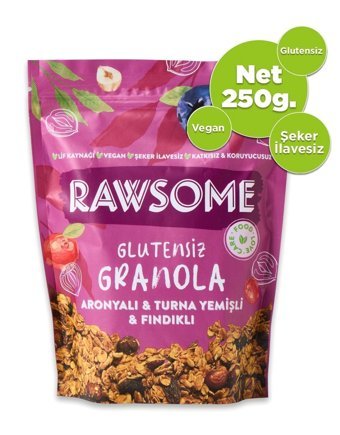 Rawsome Glutensiz Aronyalı-Fındıklı-Turna Yemişli Granola 250 gr
