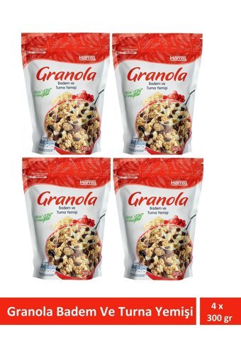 Harras Badem-Turna yemişi Granola 4x300 gr
