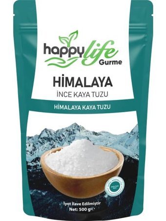 Happy Life Gurme İyotlu Toz Himalaya Tuzu Paket 500 gr