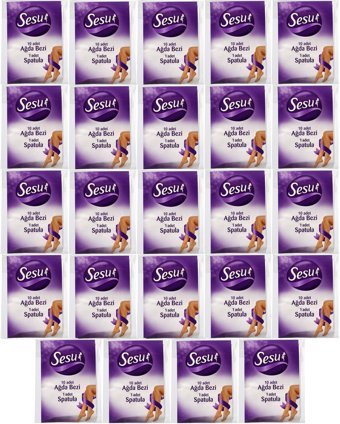 Sesu Spatulalı Kesilmiş 24x10 Adet Ağda Bezi