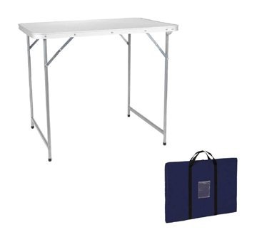 Padilon 80x60 cm Çantalı Dikdörtgen Mdf Gövdeli Beyaz Kamp Masası