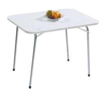 Marketonya 60x80 cm Dikdörtgen Metal Gövdeli Beyaz Kamp Masası
