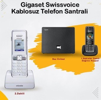 Swissvoice C530 IP Çift Ahizeli Ekranlı Kablosuz Telsiz Telefon