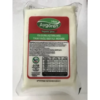 Has Aygören Olgunlaştırılmış Klasik Tam Yağlı Sert Beyaz İnek Peyniri 1 kg