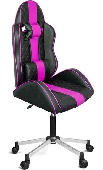 Türksit Quattro Suni Deri Oyuncu Koltuğu Pembe-Siyah