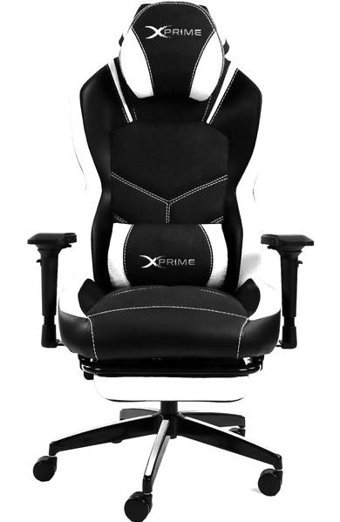 Xprime Tyler Pro Ortopedik Hybrid Kumaş Oyuncu Koltuğu Beyaz-Siyah