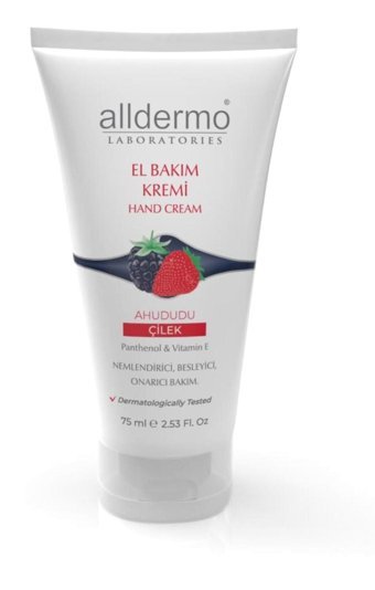 Alldermo Çilekli Normal Ciltler Vegan Parfümsüz El Kremi 75 ml