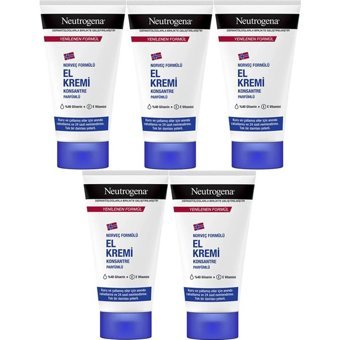 Neutrogena E Vitaminli Kuru Ciltler Parfümlü El Kremi 5x50 ml