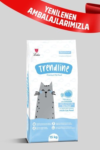 Trendline Tavuk Kısırlaştırılmış Tahıllı Yetişkin Kuru Kedi Maması 10 kg