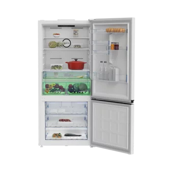 Beko 683614 IEB Çift Kapılı No Frost D 615 lt Klasik Beyaz Alttan Donduruculu Kombi Tipi Buzdolabı