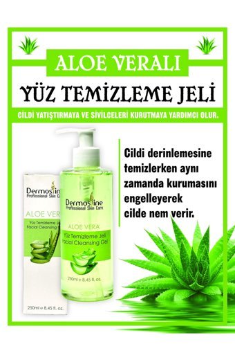 Dermosline Aloe Vera Yüz Temizleme Jeli 250 ml