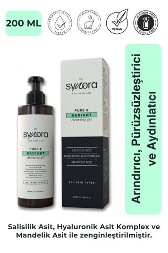 Synora Pure & Radiant Tüm Ciltler Yüz Temizleme Jeli 200 ml