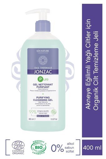 Eau Thermale Jonzac Pure Yağlı ve Karma Ciltler Yüz Temizleme Jeli 400 ml