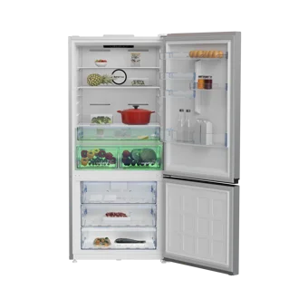 Beko 683614 IEI Çift Kapılı No Frost D 615 lt Klasik Gri Alttan Donduruculu Kombi Tipi Buzdolabı