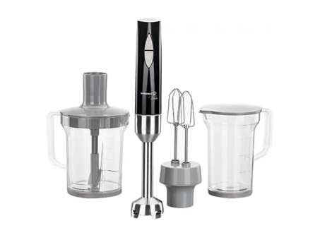 Korkmaz A445 Vertex Mega 1250 ml Plastik Çift Bıçaklı 3'lü Büyük Blender Seti Siyah