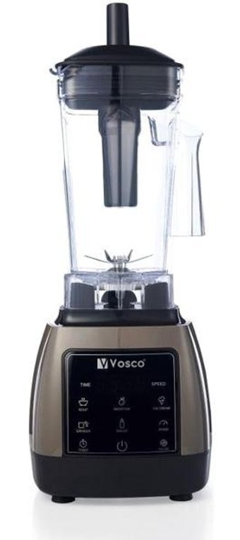 Vosco Home Pro 2000 ml Plastik Buz Kırıcılı Turbo Fonksiyonlu 4 Bıçaklı Tekli Büyük Smoothie Blender Gri