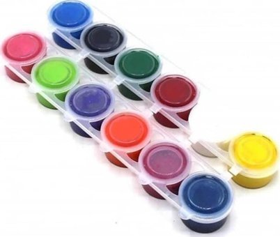 Bubu Yıkanabilir 20 ml 12'li Çok Renkli Parmak Boyası