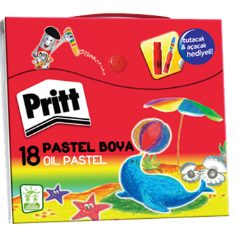 Pritt Çantalı 18'li Kalem-Yağlı Pastel Boya
