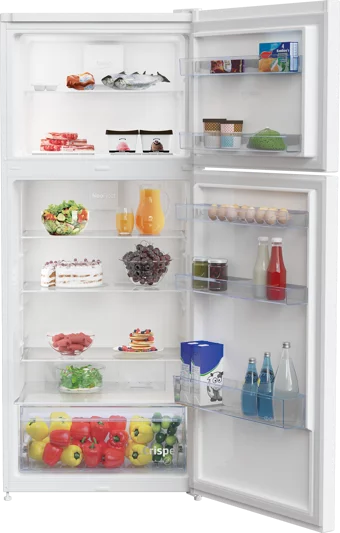 Beko 970357 MB Çift Kapılı No Frost E Enerji Sınıfı 357 lt Beyaz Üstten Donduruculu Kombi Tipi Buzdolabı