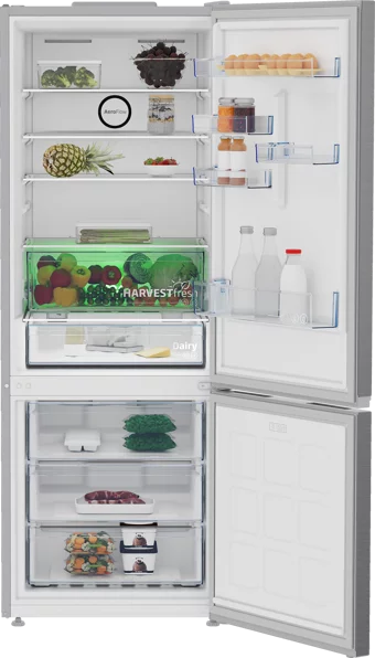 Beko 670490 EI Çift Kapılı No Frost D 490 lt Klasik Gri Alttan Donduruculu Kombi Tipi Buzdolabı