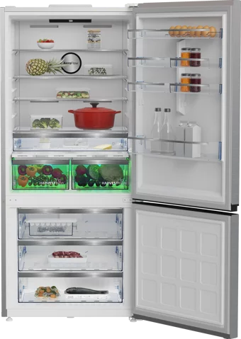 Beko 683616 EI Çift Kapılı No Frost C Enerji Sınıfı 615 lt Gri Alttan Donduruculu Kombi Tipi Buzdolabı