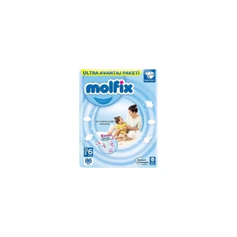Molfix Extra Large 6 Numara Bantlı Bebek Bezi 86 Adet