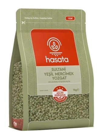 Hasata Sultani Glutensiz Yeşil Mercimek 12x1 kg