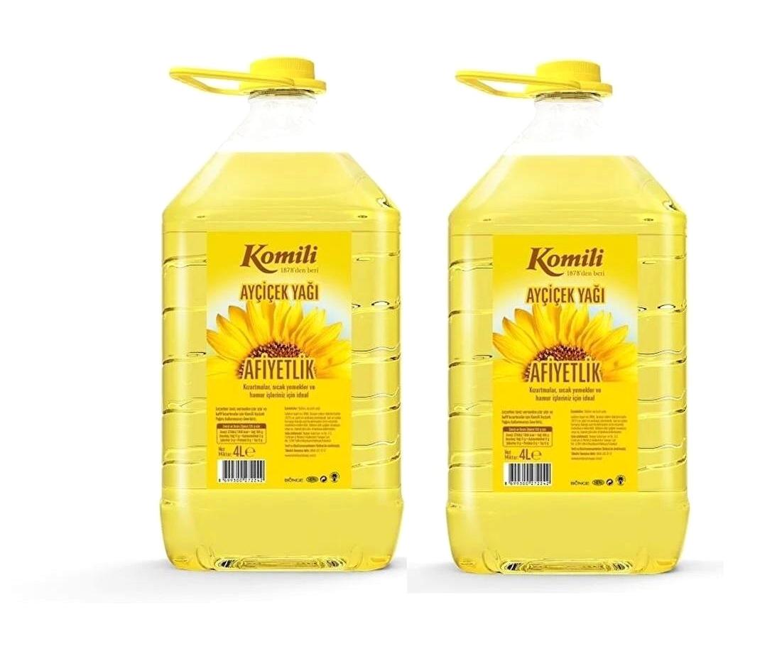 Komili Pet Ayçiçek Yağı 2x4 lt