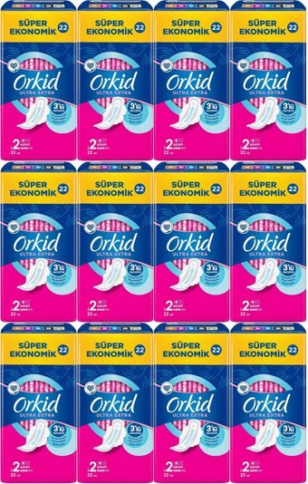 Orkid Ultra Extra İnce 22'li Hijyenik Ped 12 Adet