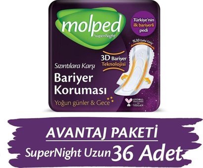 Molped Super Night İnce 18'li Hijyenik Ped 2 Adet