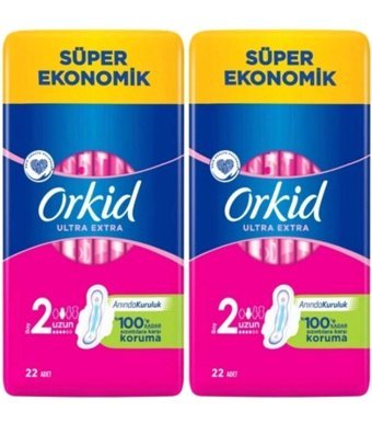 Orkid Ultra Extra İnce 22'li Hijyenik Ped 2 Adet