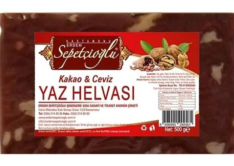 Erdem Sepetçioğlu Kastamonu Kakaolu-Cevizli Yaz Helva 500 gr